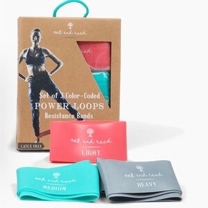 Oak And Reed Set Of 3 Color-Coded Power Loops Resistance Bands New In Box